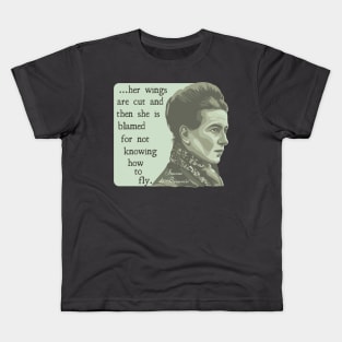 Simone de Beauvoir Portrait and Quote Kids T-Shirt